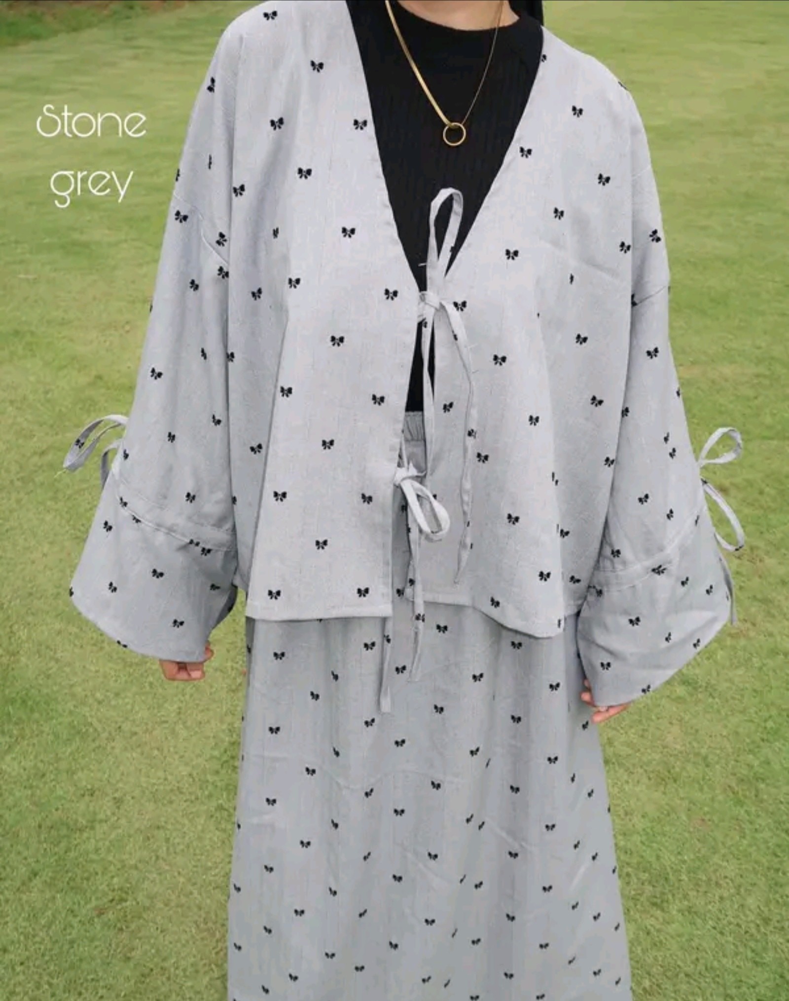 Alena coquette cardigan and skirt