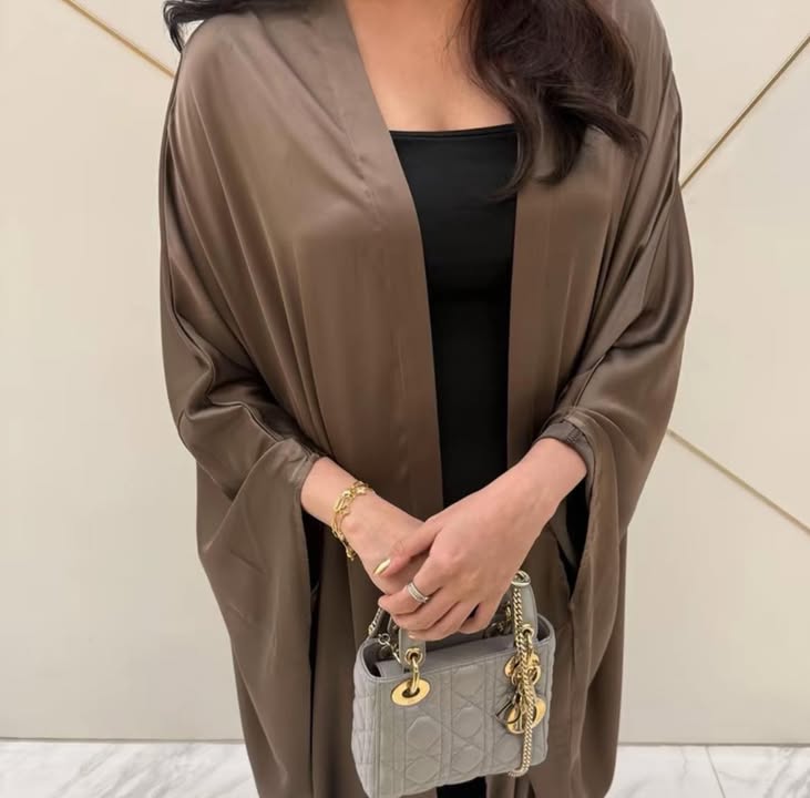 Premium satin silk cardigan by Qafi