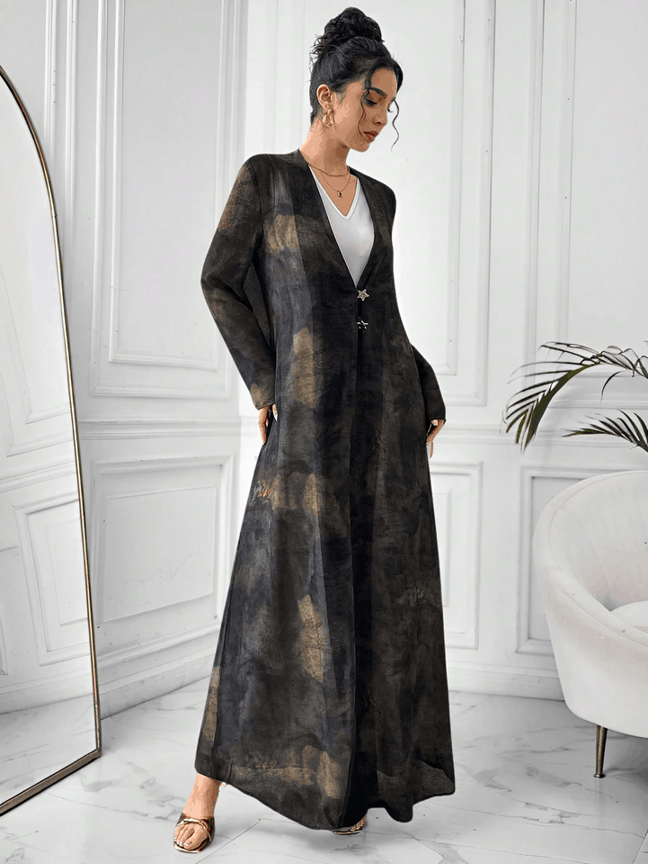 Fade multicolor abaya cardigan