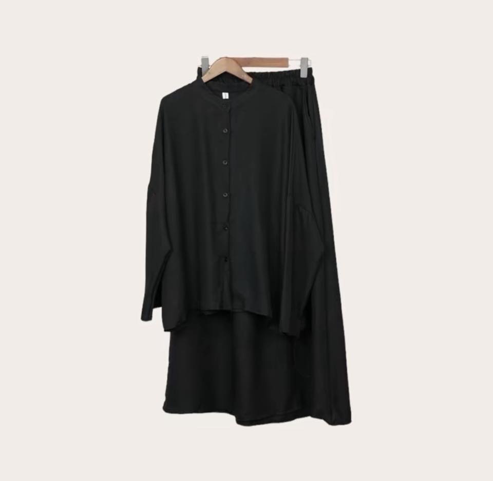 Panda eyes blouse and skirts