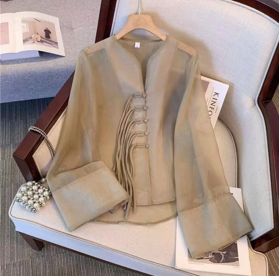 Chinese ribbon blouse