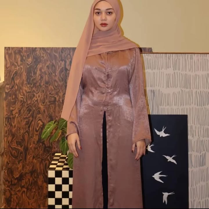 Chinese abaya satin silk